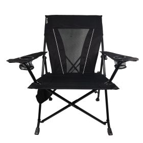 XXL Dual Lock Portable Camping and Sports Adult Chair, Vik Black