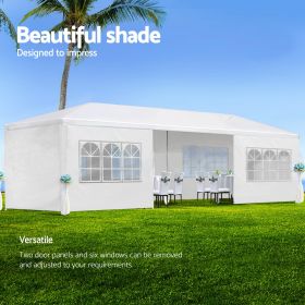 Party Canopy Tent Outdoor Gazebo Heavy Duty Pavilion Event w/ Removable Walls (Walls: 8, size: 10'x30')