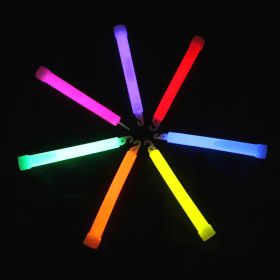 6in Fluorescent Stick With Hook And Red String; Outdoor Camping Adventure Camping Lighting; Luminous Survival Supplies (Color: Mixed Color)