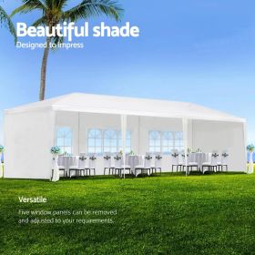 Party Canopy Tent Outdoor Gazebo Heavy Duty Pavilion Event w/ Removable Walls (Walls: 5, size: 10'x30)